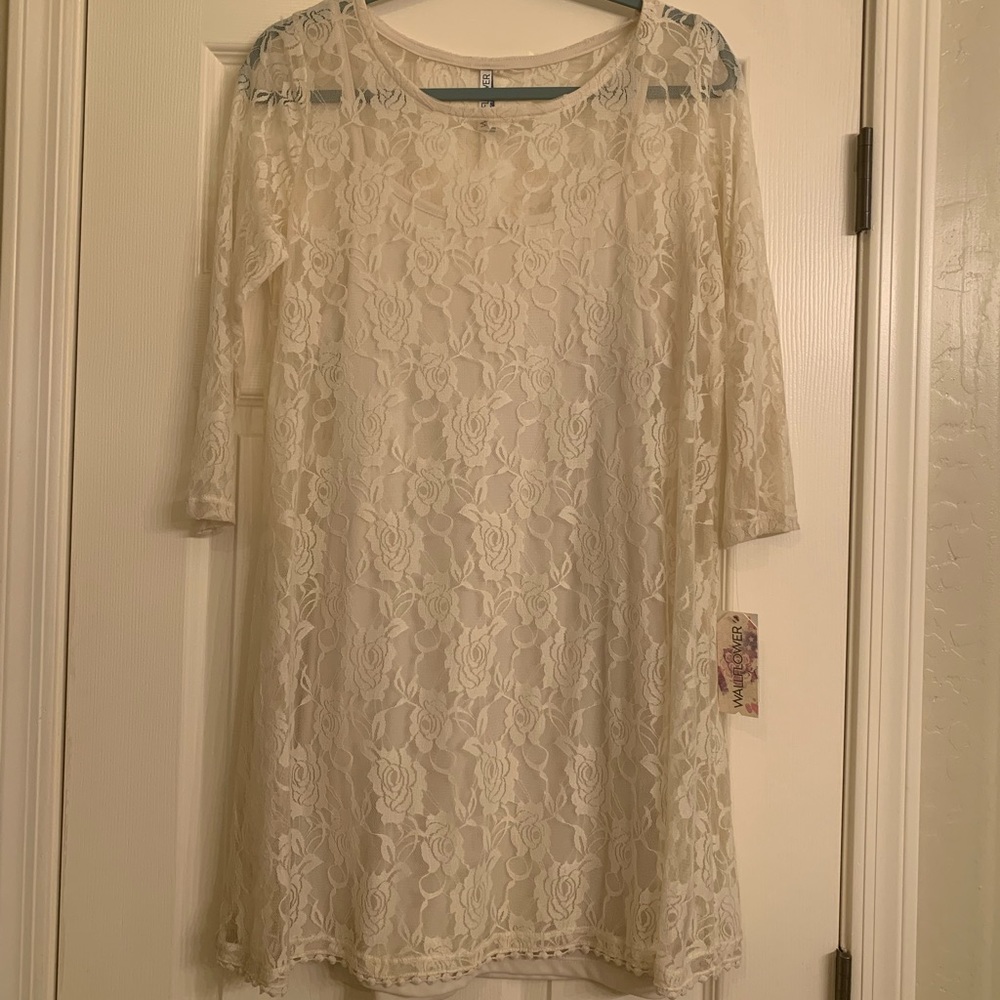 Beautiful Cream Wallflower Lace Dress New with Tags